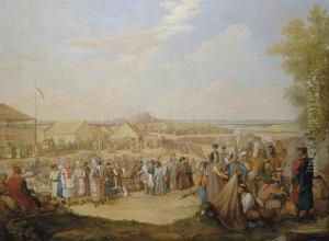 Gathering In The South Of Russia by George Emmanuel Opitz