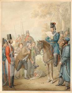 Russische Husaren Und Bittsteller Russische Husaren Und Bittsteller