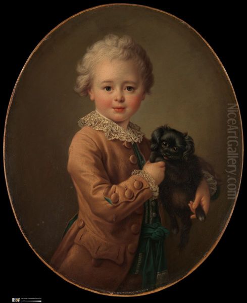 Boy with a Black Spaniel - view 1