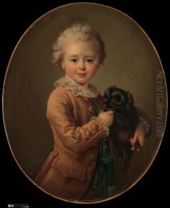 Boy with a Black Spaniel by Francois-Hubert Drouais
