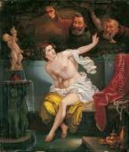 Susanna Und Die Beiden by Moritz Daniel Oppenheim