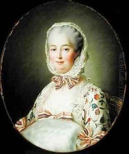 Portrait of Madame de Pompadour with a Fur Muff 1721-64 by Francois-Hubert Drouais