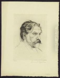 Portrat Des Dirigenten Arthur Nikisch by Ernst Oppler