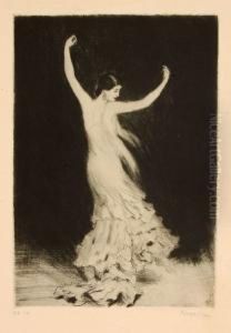 Flamencotanzerin by Ernst Oppler