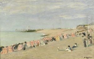 Nachmittags Am Strand Von Dieppe