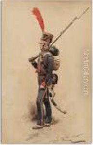 tirailleur En Tenue De Campagne by Maurice Henri Orange