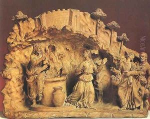 Christ and the Samarian Woman by Benedetto Da Maiano