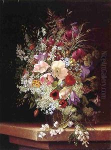 Still Life With Flowers by Adelheid Dietrich