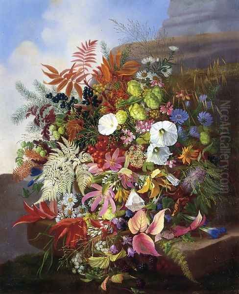 Autumn Still Life with Blackberries - view 1