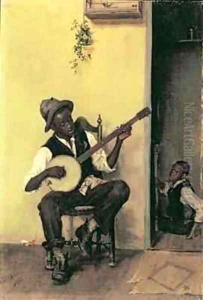 The Banjo Player - view 1