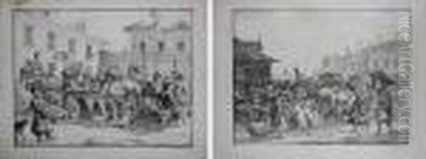 Postoj Dorozek I Wielki Bazar-para Litografii - view 1
