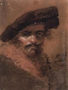 Self-portrait With Beret by Alexander Ossipovitch Orlovsky