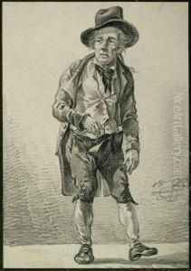 Herr Nach Dem Genus Von Alkoholischem Mit Schwankendem Schritt Auf Dem Heimweg by Alexander Ossipovitch Orlovsky