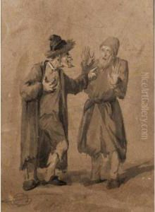 Two Jews Quarrelling by Alexander Ossipovitch Orlovsky