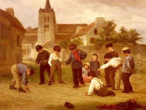 Hopscotch by Theophile-Emmanuel Duverger