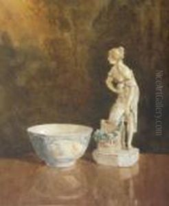 Still Life With Porcelain Figure And Bowl by Richard Caulfield Orpen
