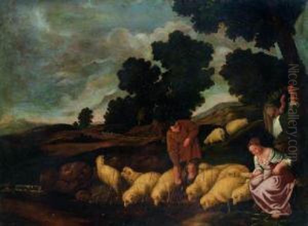 Jacob Separant Les Troupeaux De Laban Avec Des Baguettes De Bois - view 1