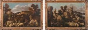 Le Sacrifice D'isaac - Le Combat De Jacob Et L'ange by Pedro De Orrente