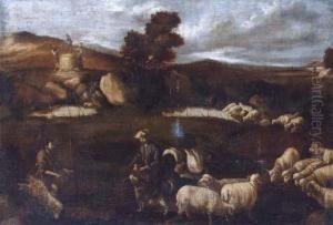 A Landscape With Shepherds And Their Flock