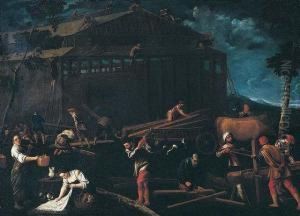 Construction Of The Ark by Pedro De Orrente