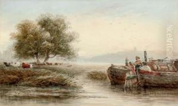 On The Trent Below Nottingham - view 1
