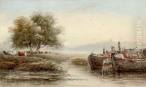 On The Trent Below Nottingham by James Orrock