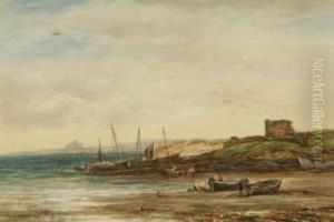 Holy Island, Northumberland, 
Signed And Inscribed With Title And Dated 1882 To Lower Left, Also Verso by James Orrock