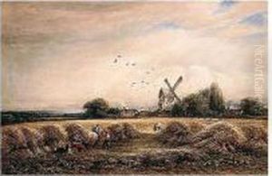 Signed L.r.: Old Mill Near Danbury Essex. Jas Orrick 1893 by James Orrock