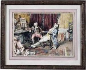 La Visite De L'atelier D'artiste by Arturo Orselli