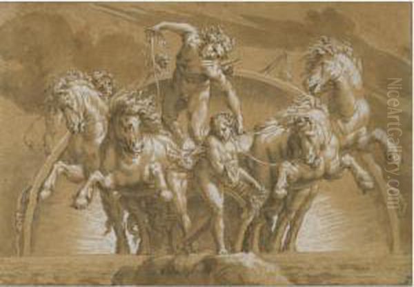 Apollo Driving The Chariot Of The Sun by Lelio Orsi
