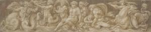Baccus And Sea Gods: Design For A Frieze