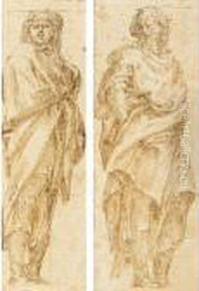 Two Studies: A Caryatid And A Telamon - view 1