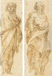 Two Studies: A Caryatid And A Telamon Two Studies: A Caryatid And A Telamon