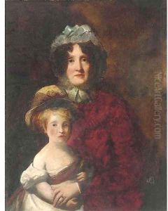 Portrait of Euphemia A. Murray of Lintrose (b.1769) and her daughter by William Dyce