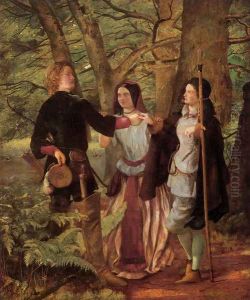 A Scene from As You Like It (or The Mock Marriage of Orlando and Rosalin) by Walter Howell Deverell