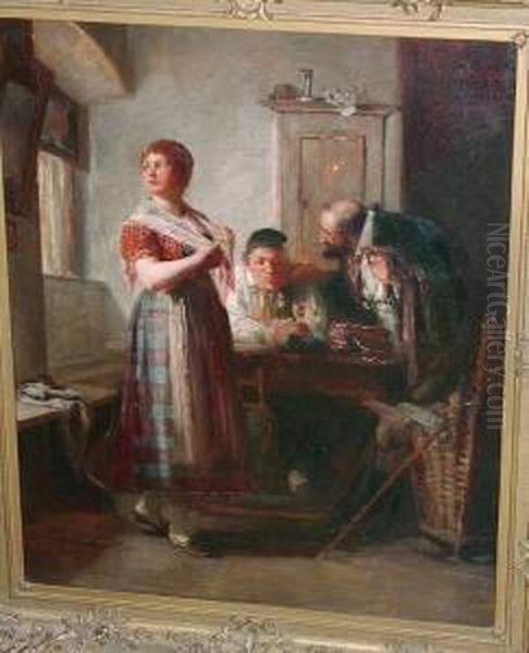 A Shawl Seller In An Interior - view 1