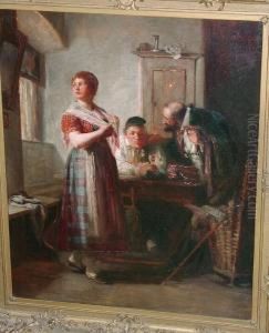 A Shawl Seller In An Interior