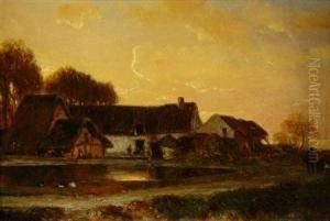 French, -crepuscule by Francois Auguste Ortmans