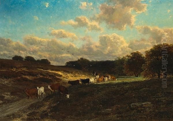 Cattle Returning, Late Afternoon - view 1