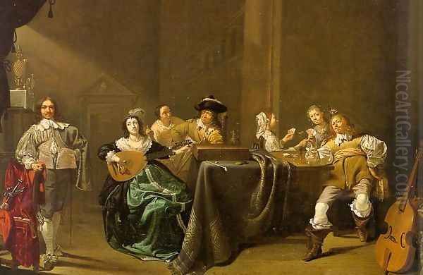 Card Players and Merrymakers 1640 - view 1