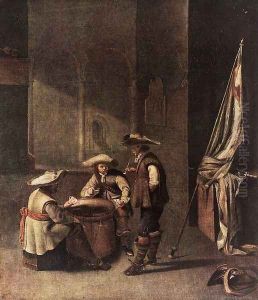 Guardroom with Soldiers Playing Cards by Jacob Duck
