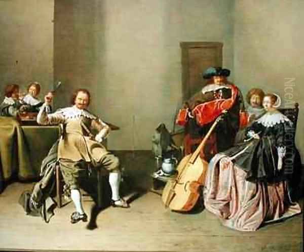 A Merry Company in an Interior by Jacob Duck