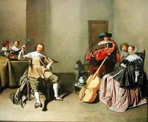A Merry Company in an Interior by Jacob Duck