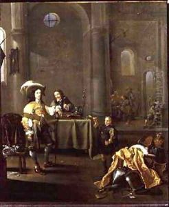 The Celebration of the liberation of a cathedral by the Dutch Militia by Jacob Duck