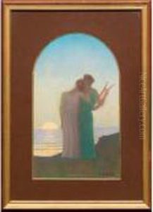 Jeunes Muses Contemplant Le Soleil Embrume, Vers 1900