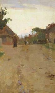 Village Street Scene by Walter Frederick Osborne