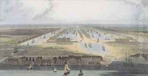 West India Trade Docks by William Daniell RA
