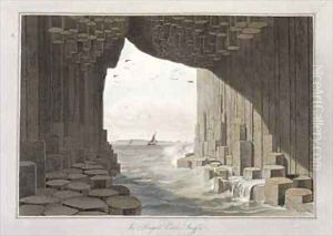 In Fingals Cave Staffa by William Daniell RA