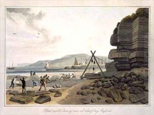 Black Marble Quarry near Red Wharf Bay Anglesea by William Daniell RA