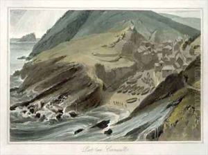 Port Looe Cornwall by William Daniell RA
